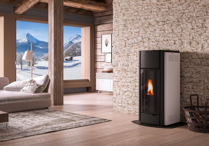 Kamna na pelety JULIA PRO2 - 9 kW Palazzetti ocelový obklda