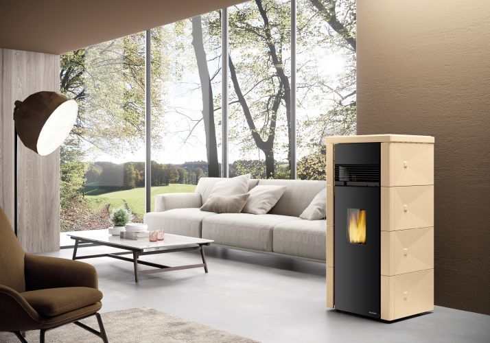 Kamna na pelety MIRIAM PRO3 12 kW Palazzetti keramický obklad