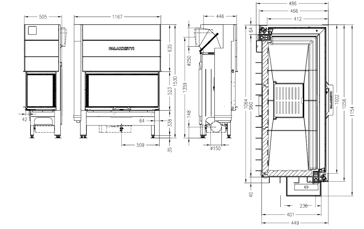 Krbová vložka SUNNY FIRE SF 100 DX  Palazzetti