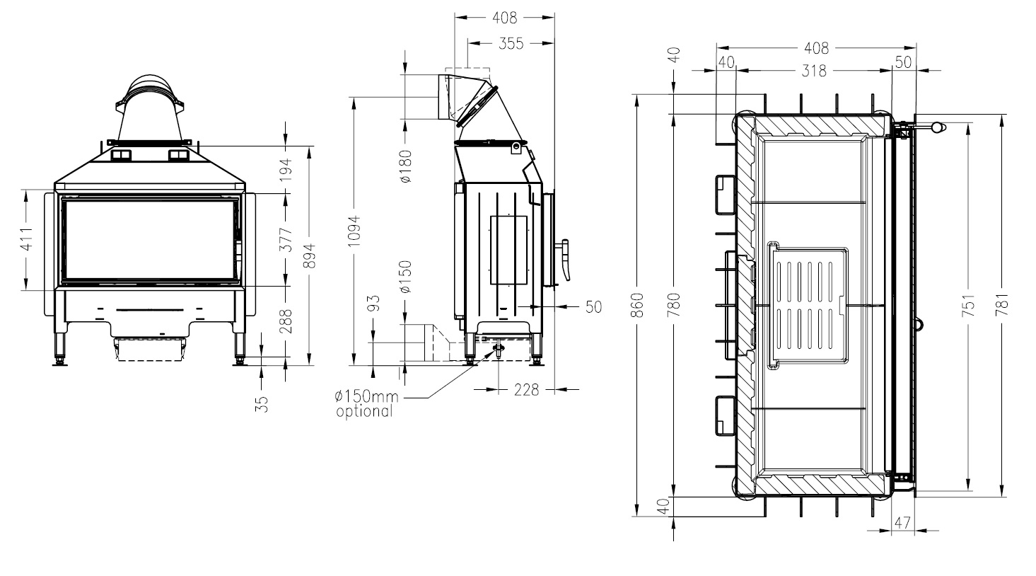 Krbová vložka SUNNY FIRE SF 74 Ermetico Palazzetti