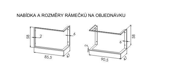 Krbový rámeček pro krbovou vložku A-85 PLUS rohová