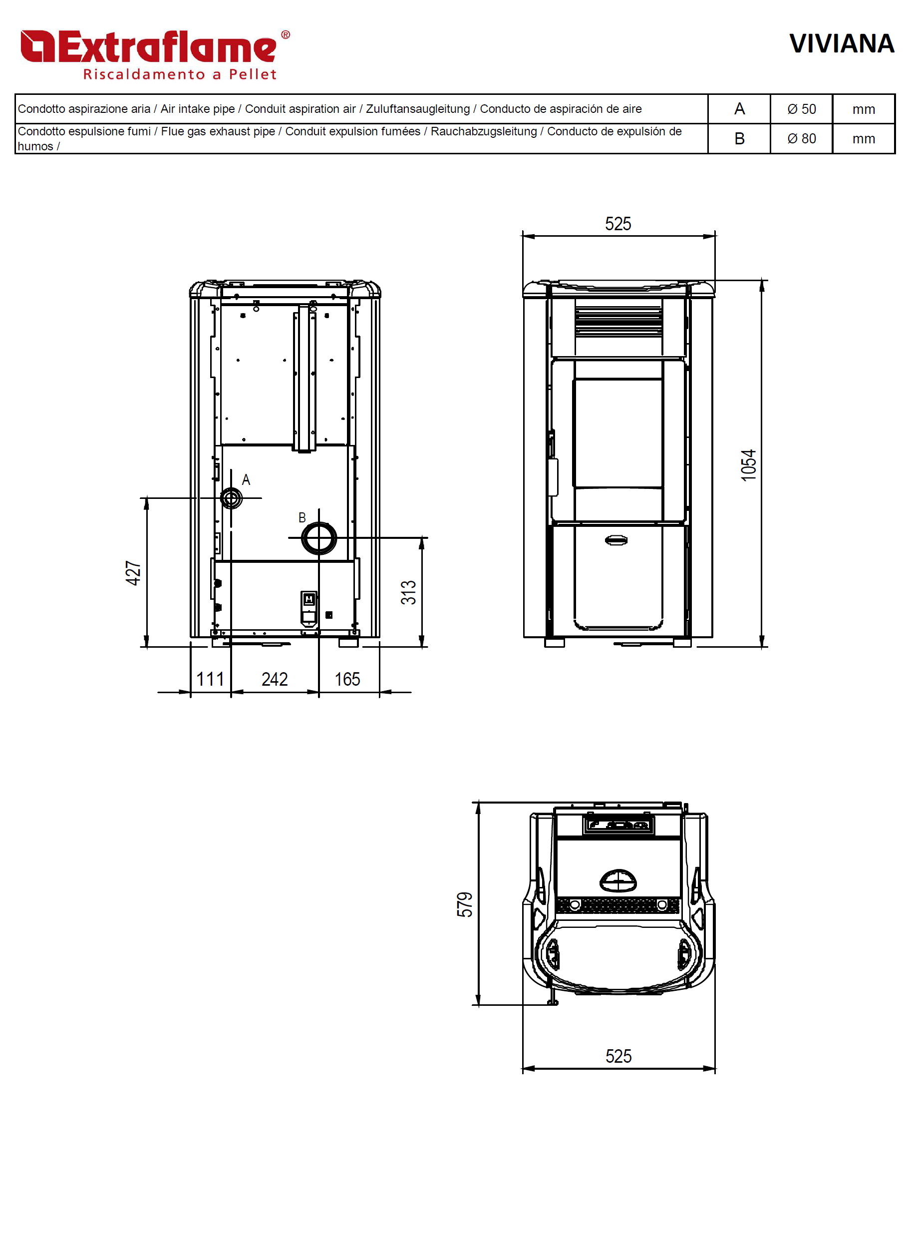 Peletová kamna Viviana Evo Extraflame